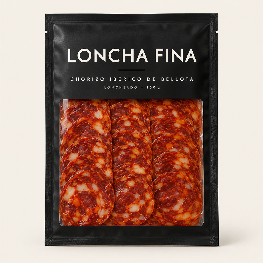 LonchaFina - Pack 12 Sobres de Chorizo Ibérico de Bellota · 1,8 kg