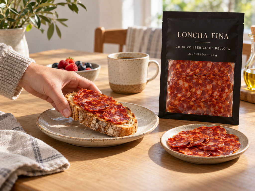 LonchaFina - Pack 12 Sobres de Chorizo Ibérico de Bellota · 1,8 kg